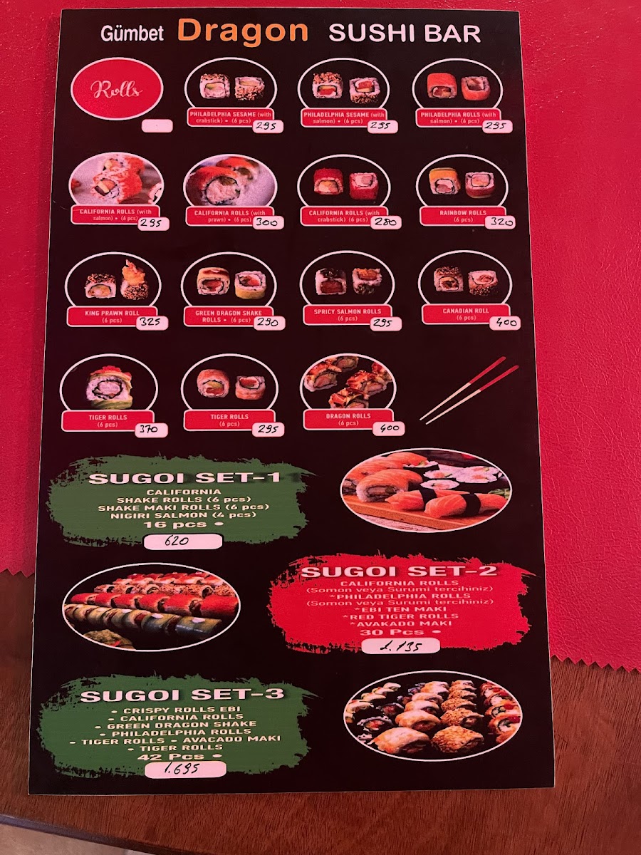 Menu Gumbet Dragon Chinese And Indian Restaurant & Sushi Bar-3