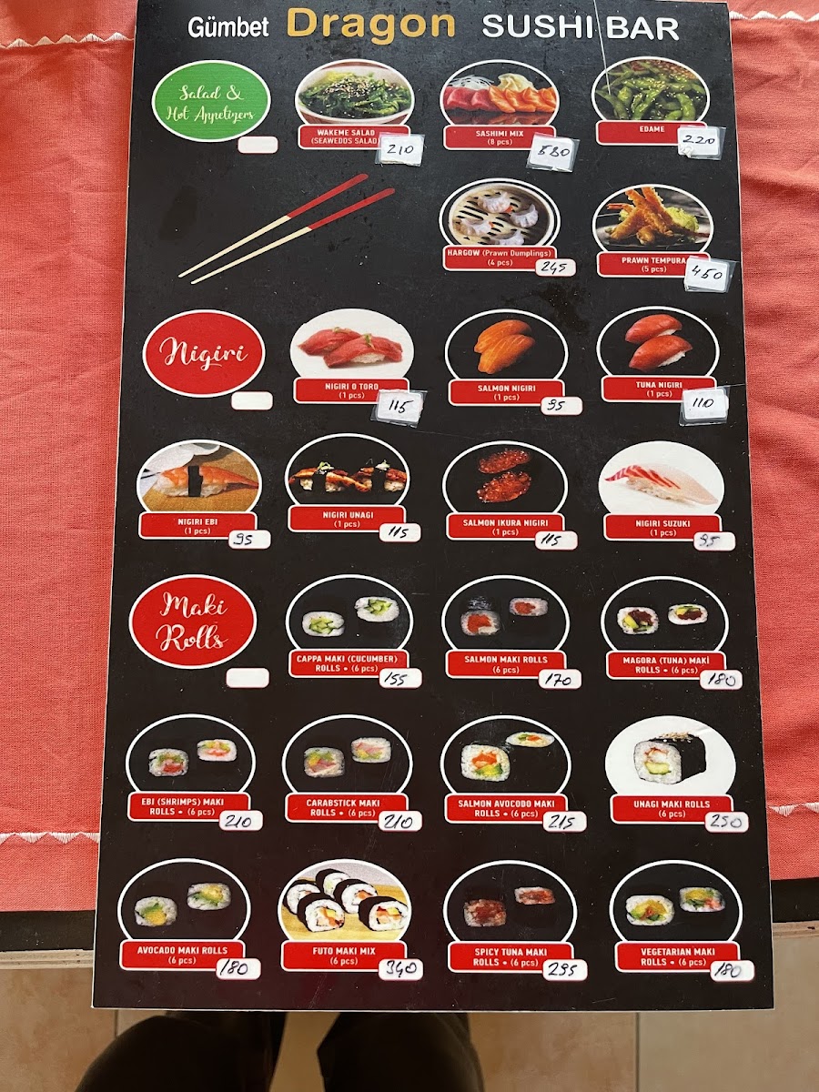 Menu Gumbet Dragon Chinese And Indian Restaurant & Sushi Bar-4