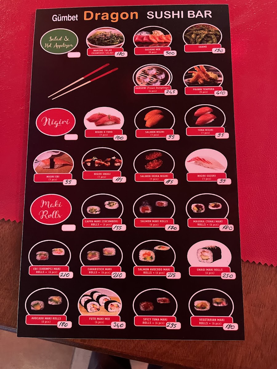 Menu Gumbet Dragon Chinese And Indian Restaurant & Sushi Bar-5