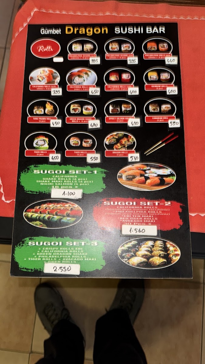 Menu Gumbet Dragon Chinese And Indian Restaurant & Sushi Bar-6